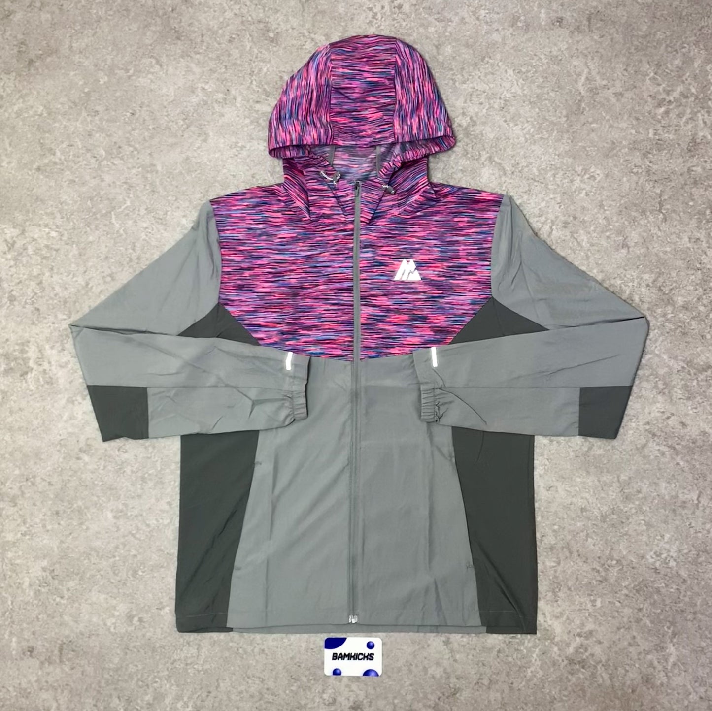 Montirex Trail Windbreaker & Short Set - Grey/Pink/Blue