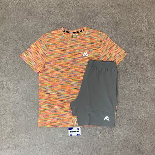 Montirex Trail T-Shirt & Short Set - Blue/Pink/Orange