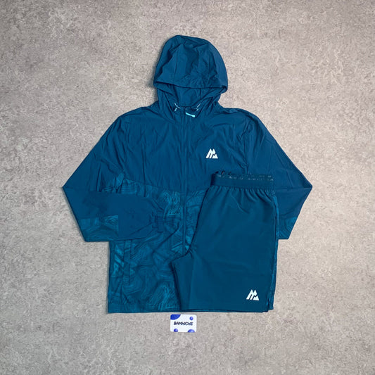 Montirex Geo Print Windbreaker & Short Set - Abyssal