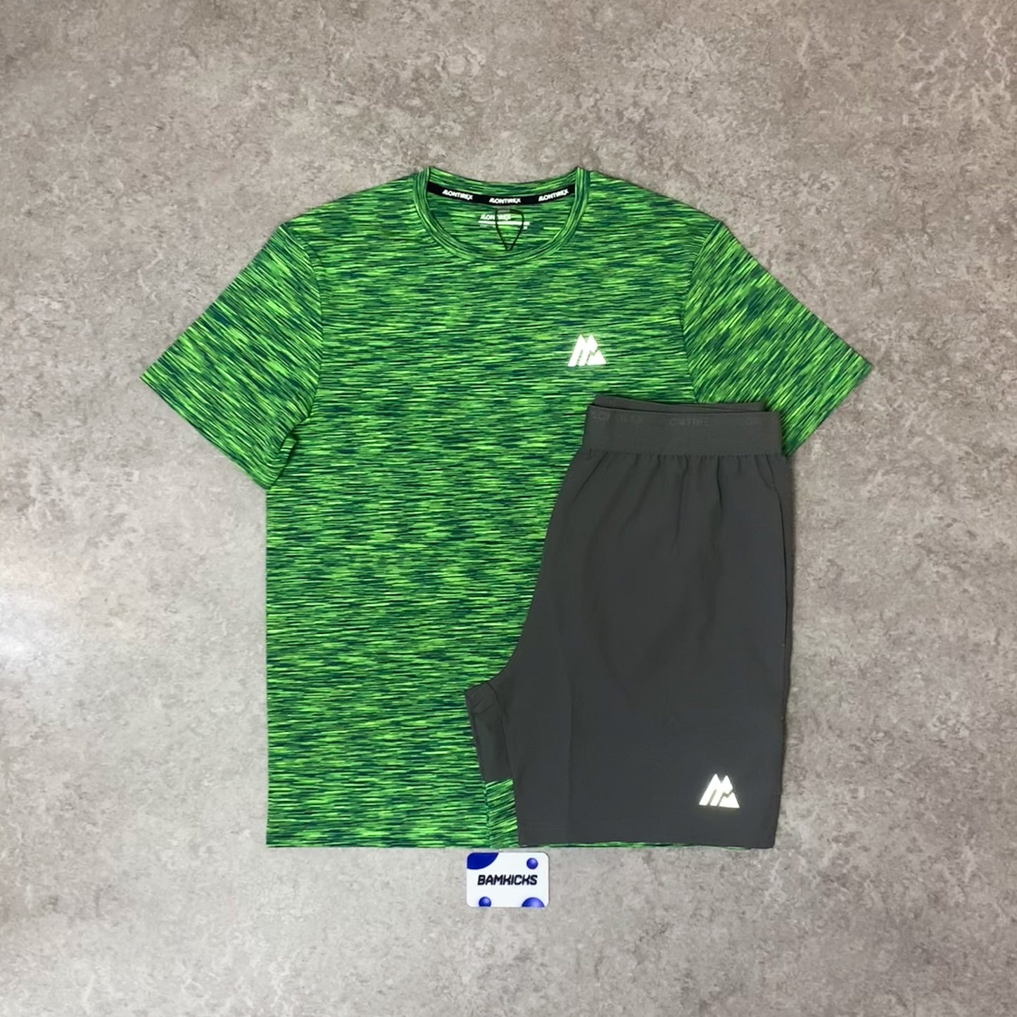 Montirex Trail T-Shirt & Short Set - Green/Black/Grey