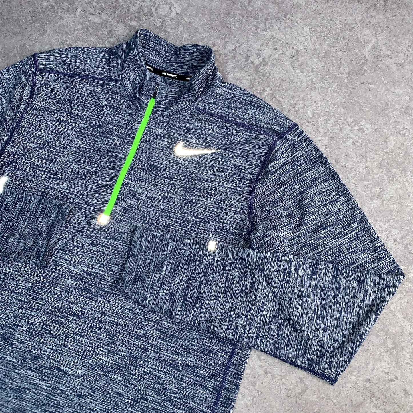 Nike Element 1.0 Half Zip - Grey/Volt