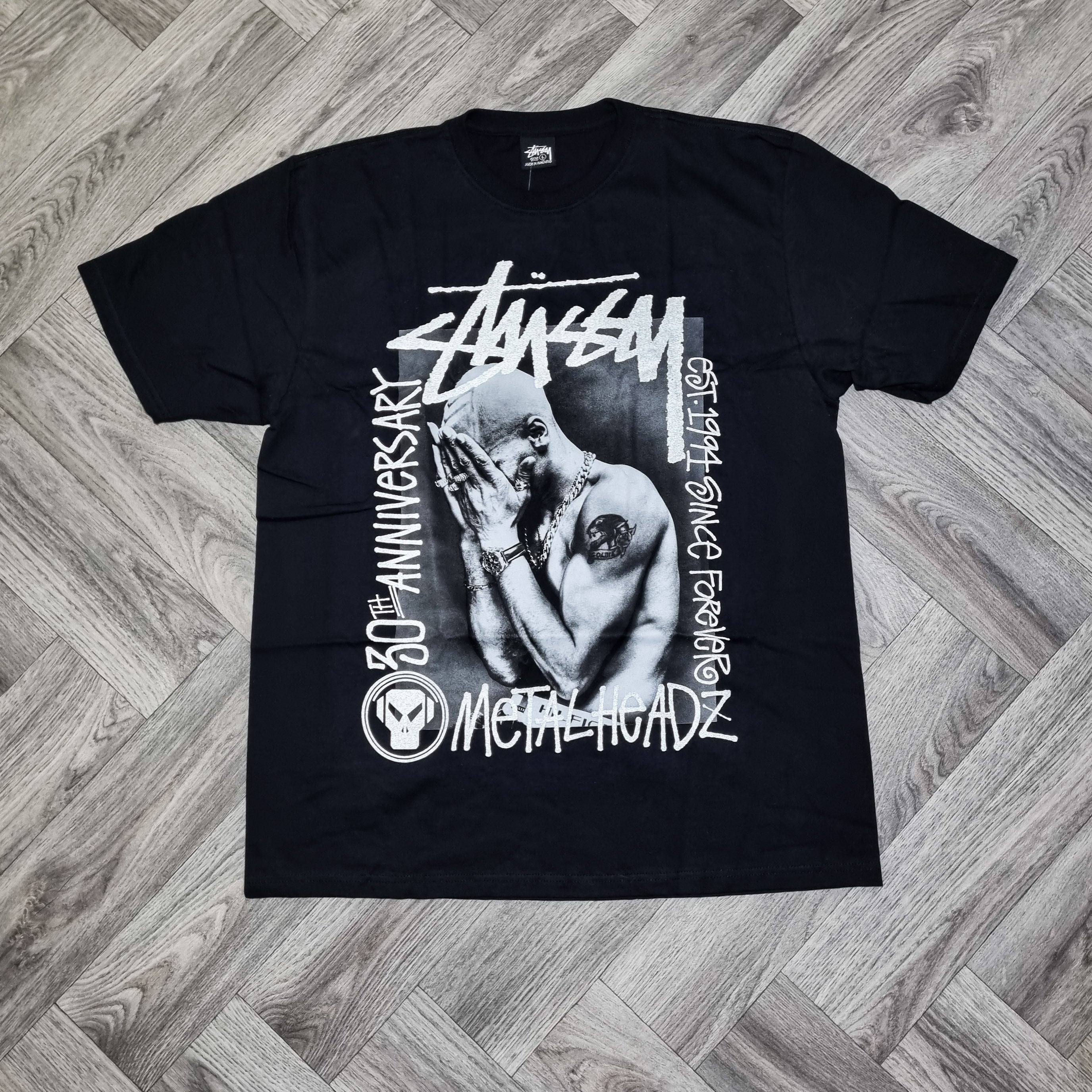 Stussy x Goldie Metalheadz 30th Anniversary T Shirt Black Bamkicks