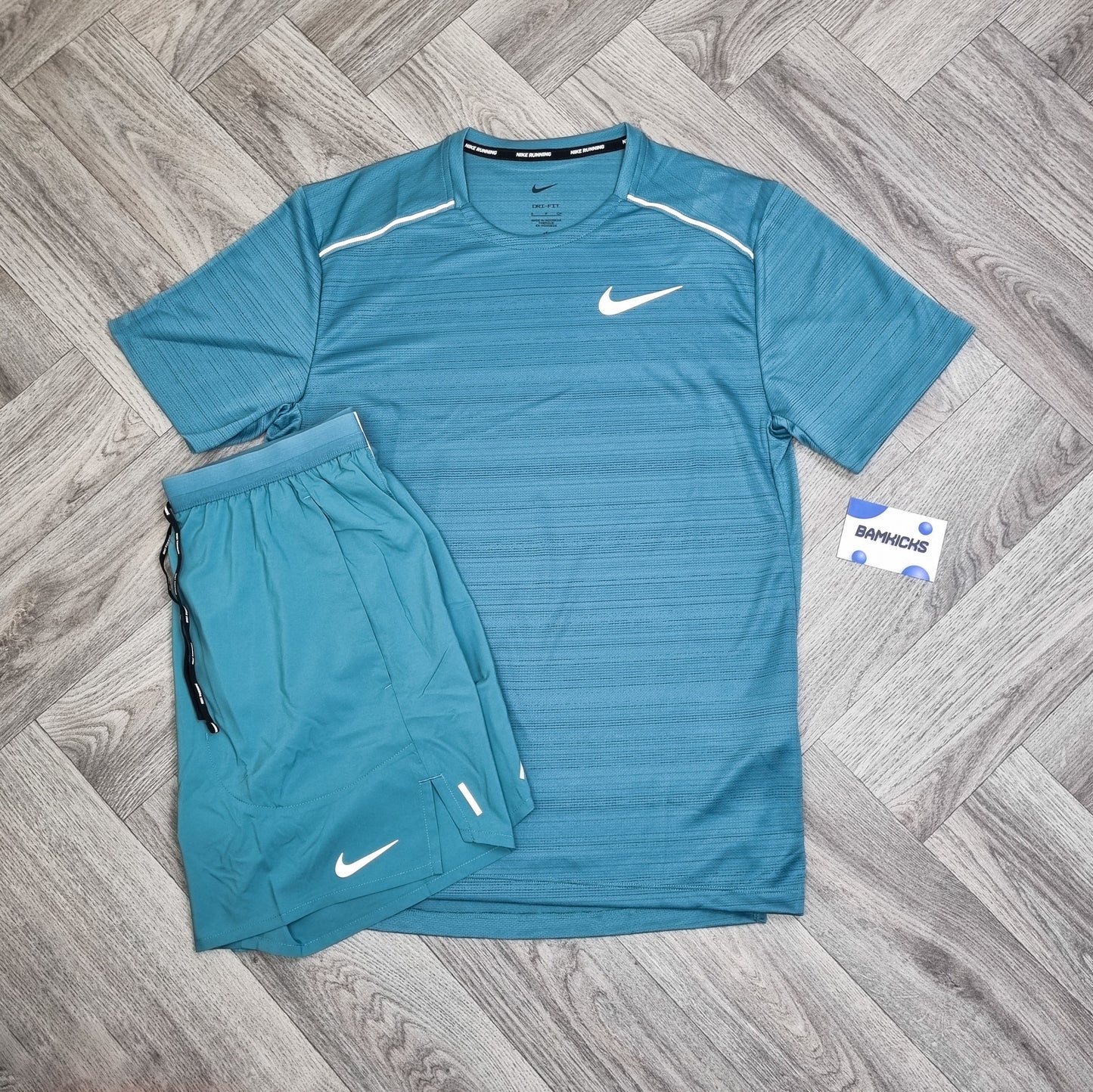 Nike Miler 1.0 T-Shirt & Flex Stride Shorts (7in) Mineral Teal Set