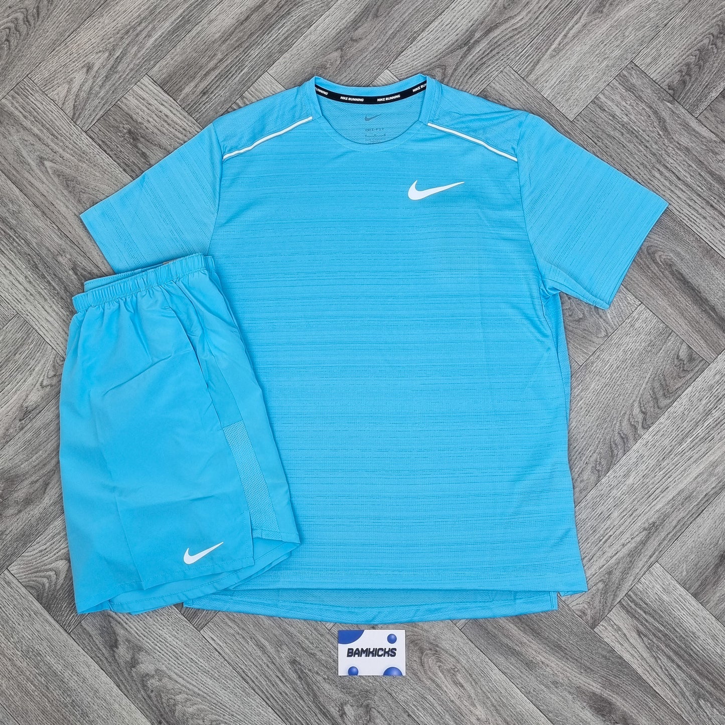 Nike Miler 1.0 T-Shirt, UV Windrunner & Challenger Shorts (7in) Baltic Blue