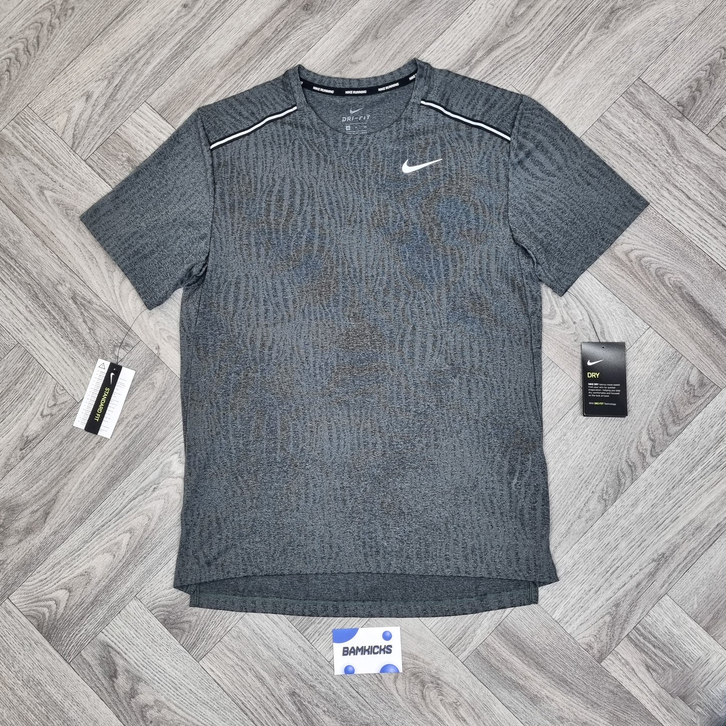 Nike Miler 1.0 T-Shirt Jacquard Grey