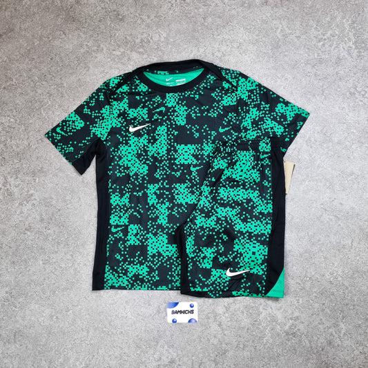 Nike Dri-Fit Digital Print Short Set Green/Black