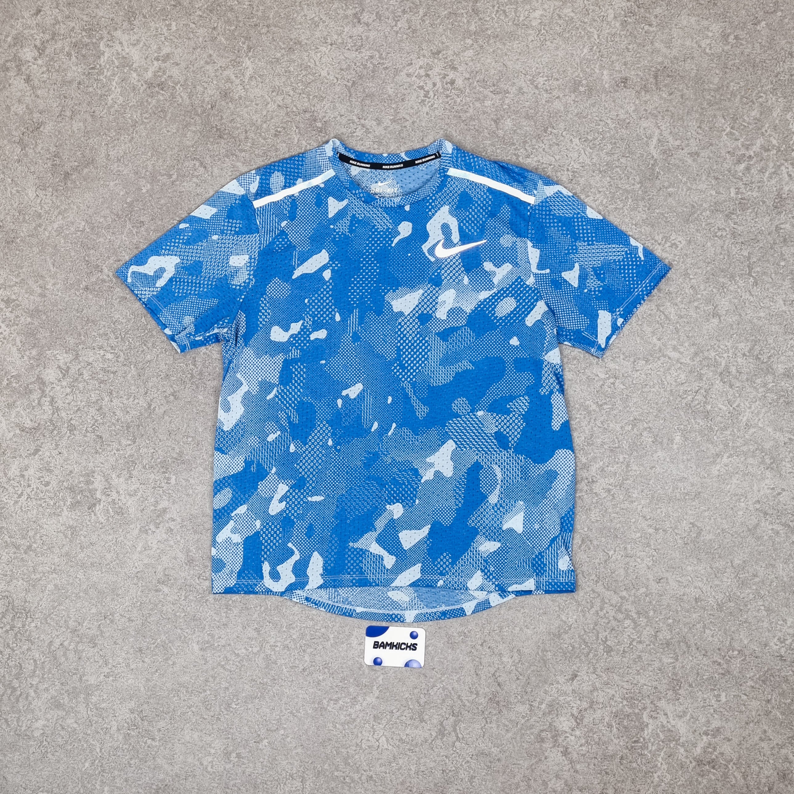 Blue camo nike shirt best sale