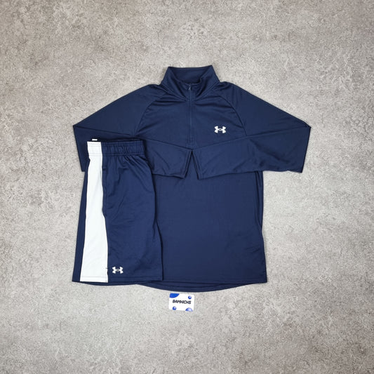 Under Armour Velocity 2.0 1/4 Zip Short Set Navy