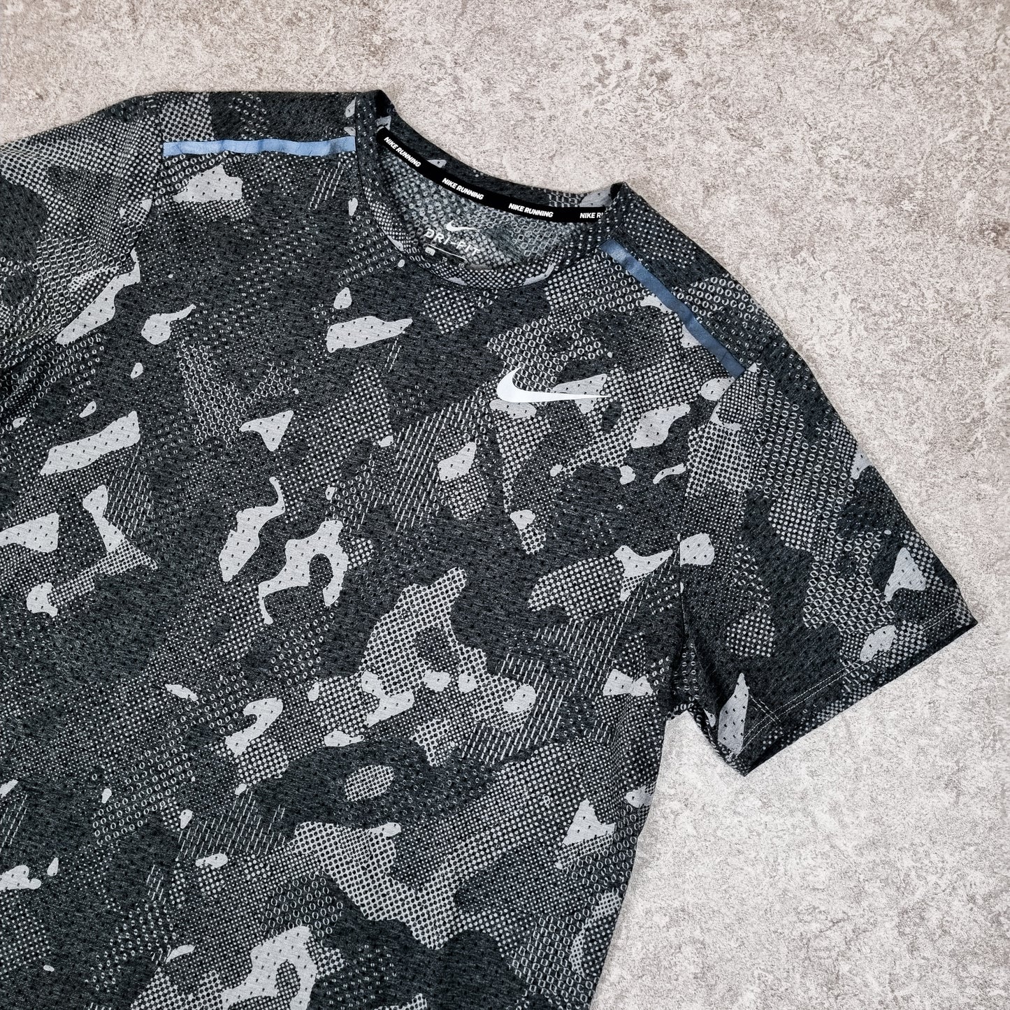 Nike Breathe Miler T-Shirt Black Camo