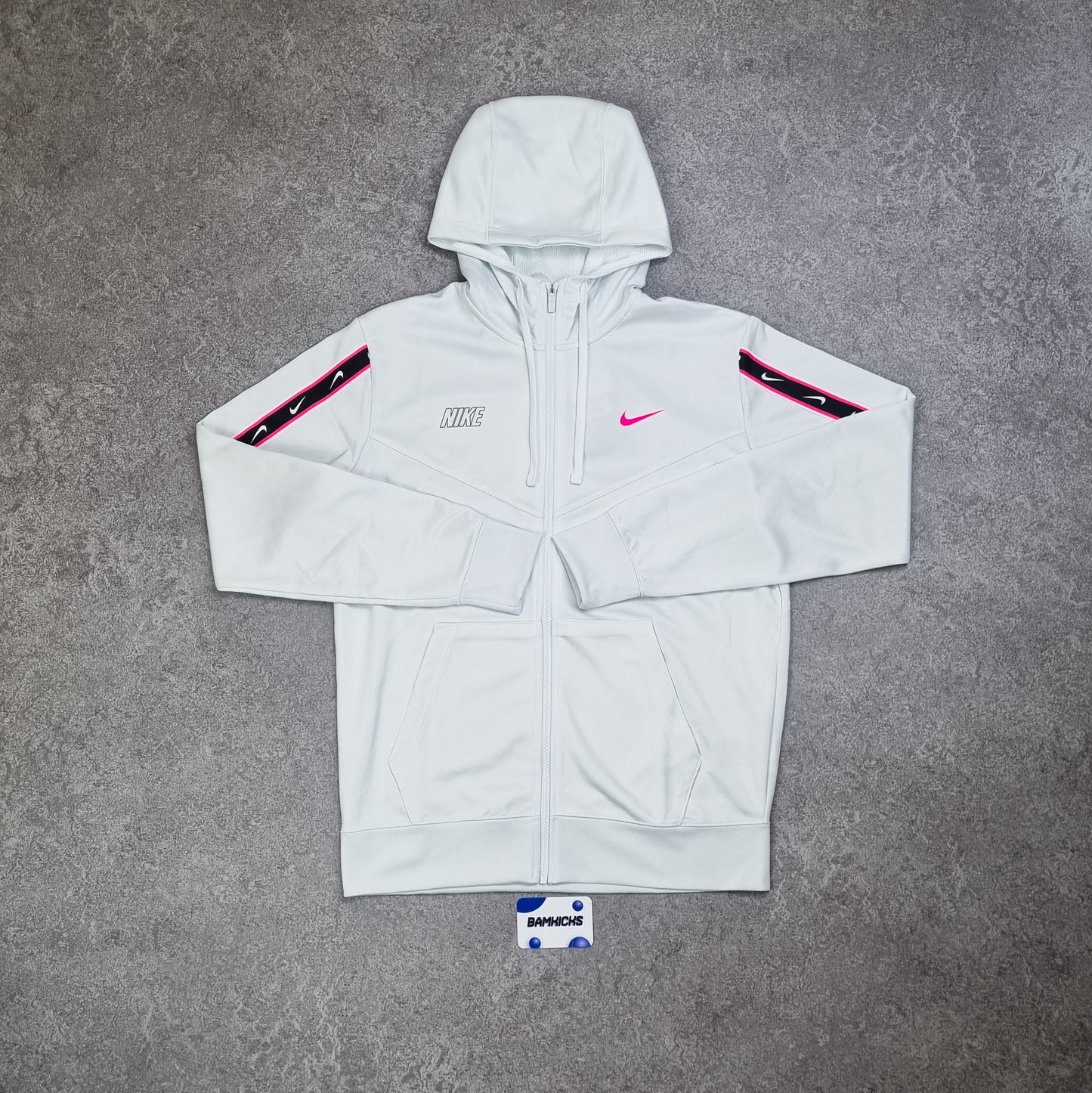 Nike Sportswear Repeat Logo Short Tracksuit White/Pink