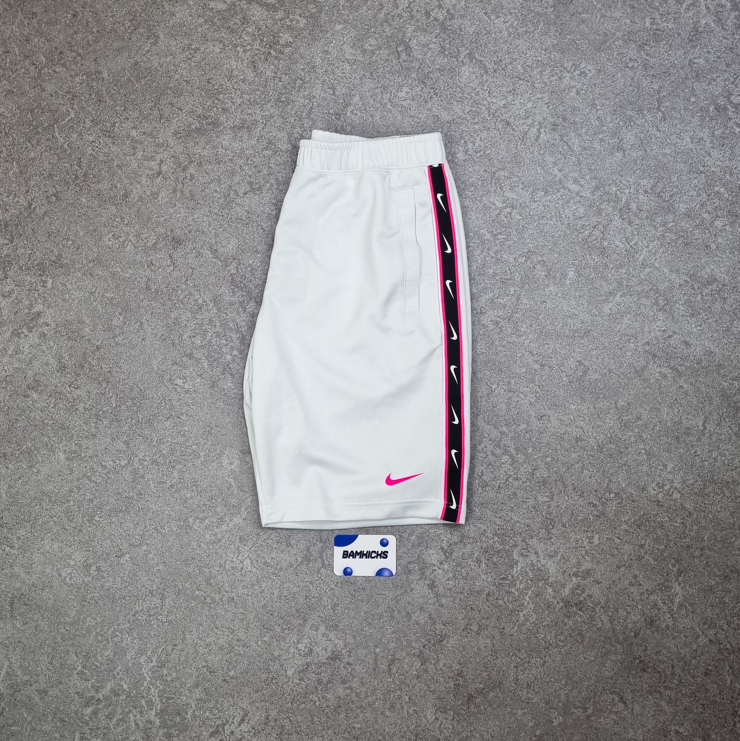 Nike Sportswear Repeat Logo Short Tracksuit White/Pink