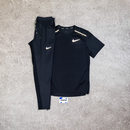 Nike Miler 1.0 T-Shirt & Phenom Elite Pants Black Set