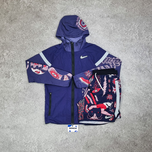 Nike Wildrun Dragon Windrunner & Short Set Purple