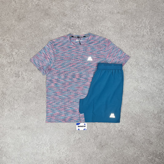 Montirex Trail T-Shirt & Short Set - Teal/Pink