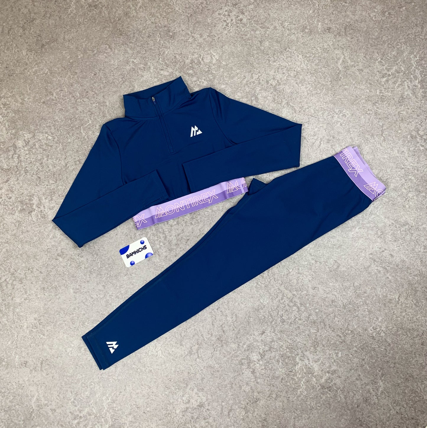 Montirex Icon Contrast 1/4 Zip & Leggings Set 'Agency/Lavandula'