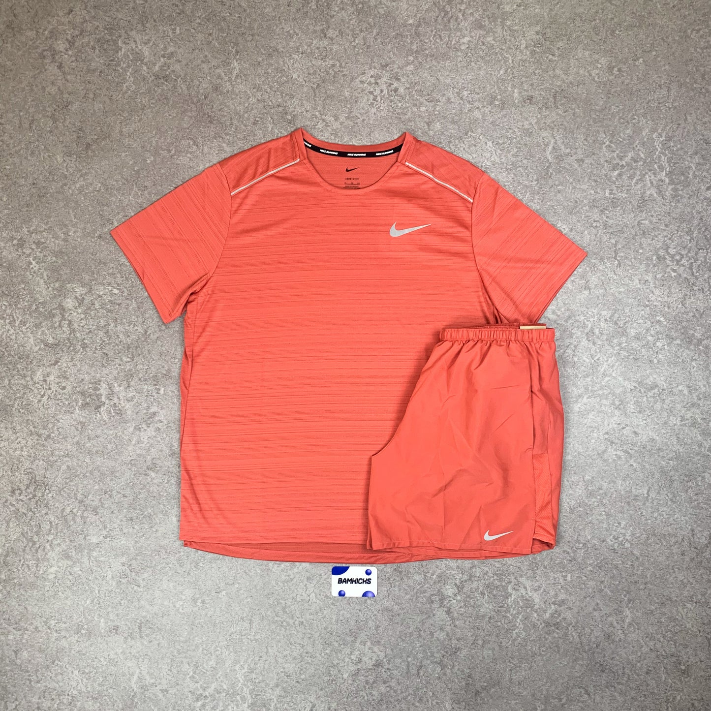 Nike Miler 1.0 T-Shirt & Challenger Shorts (7in) Adobe Red Set