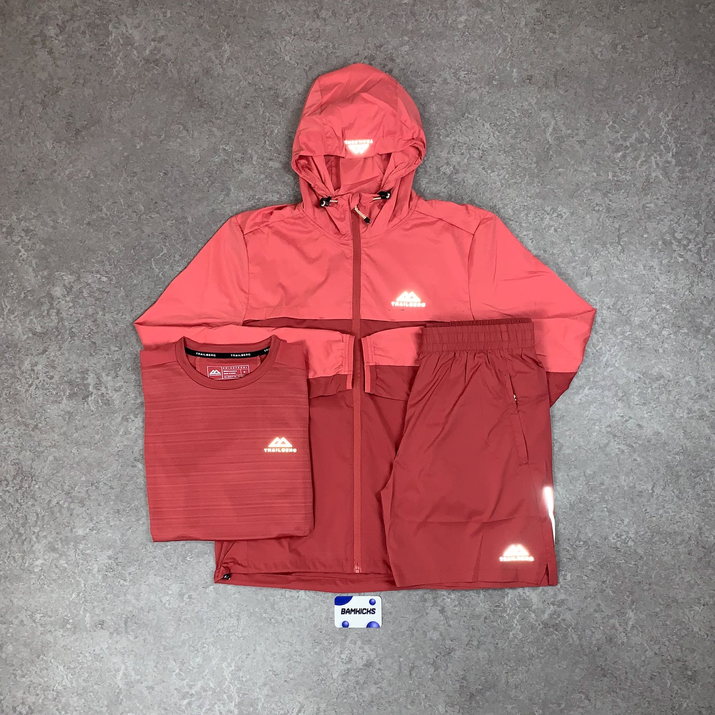 Trailberg Mentum Windbreaker 3 Piece Set Rose Pink