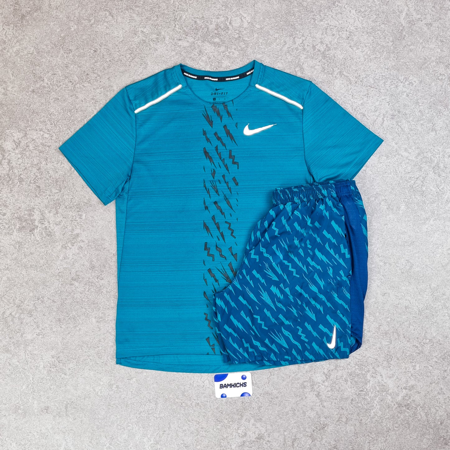 Nike Miler 1.0 & Challenger Shorts Set - Bolt Teal