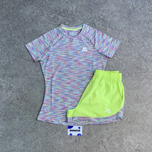 Montirex Trial T-Shirt & Short Set - Yellow/Blue/Pink
