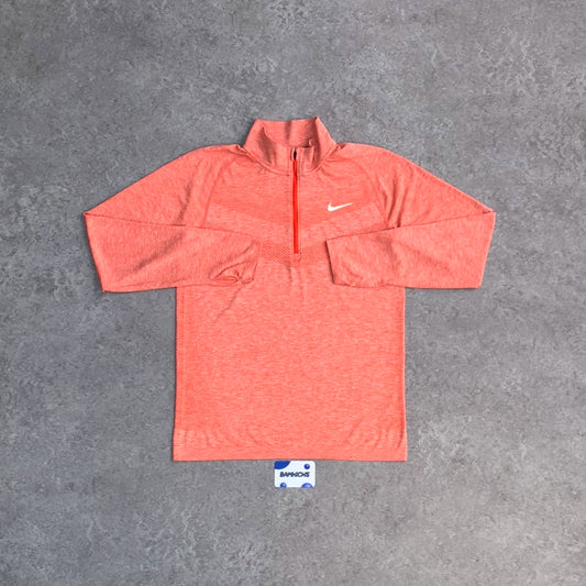 Nike Tech Knit Half Zip - Salmon/Coral