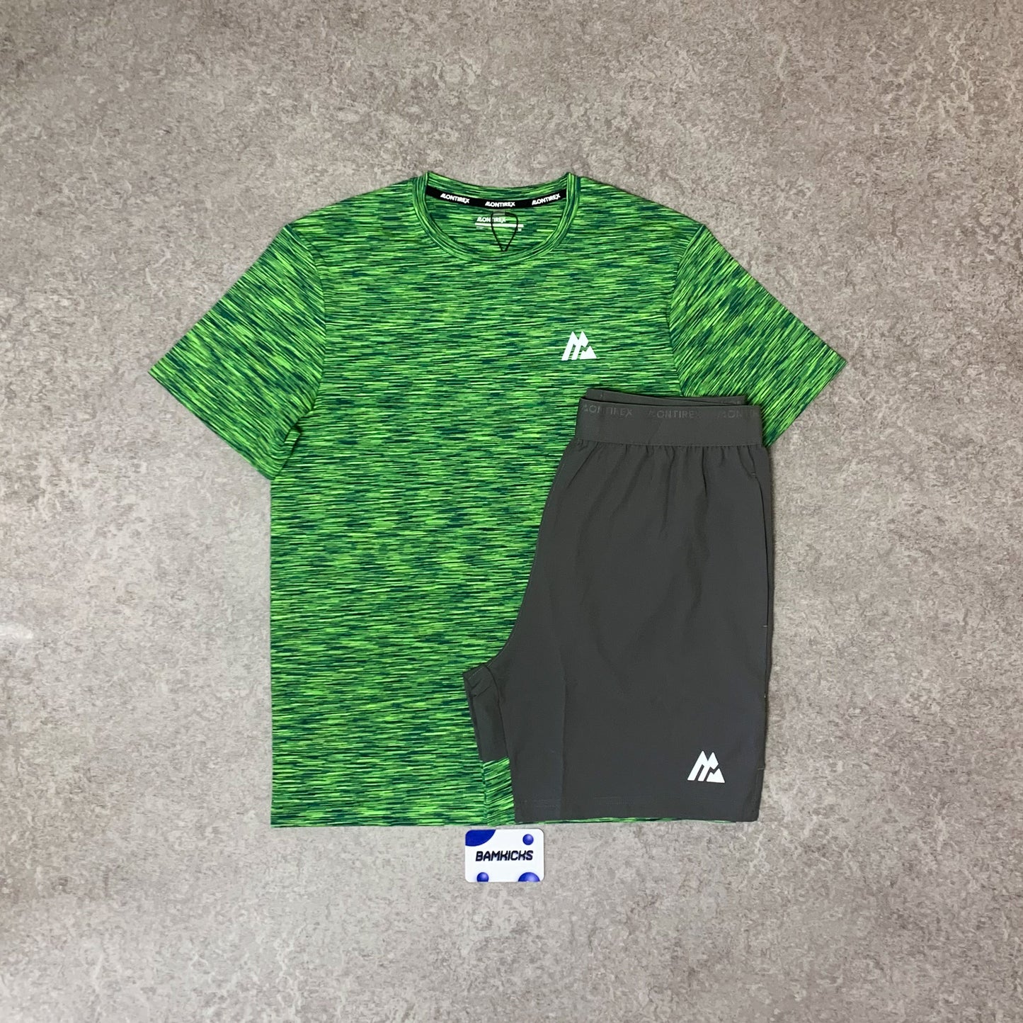 Montirex Trail T-Shirt & Short Set - Green/Black/Grey