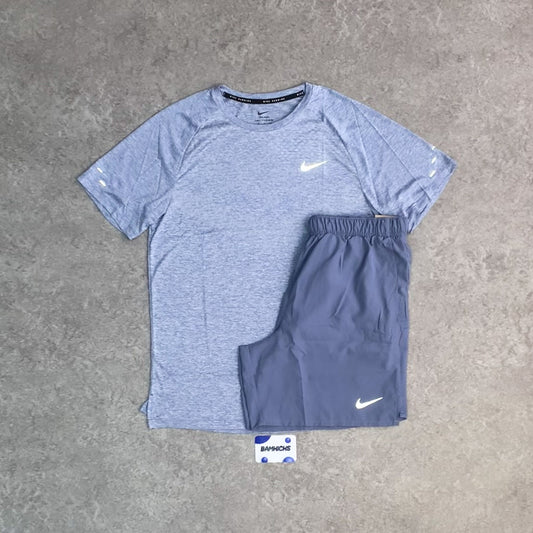 Nike Stride ADV Miler & Challenger Shorts (7in) Set - World Indigo/Lilac