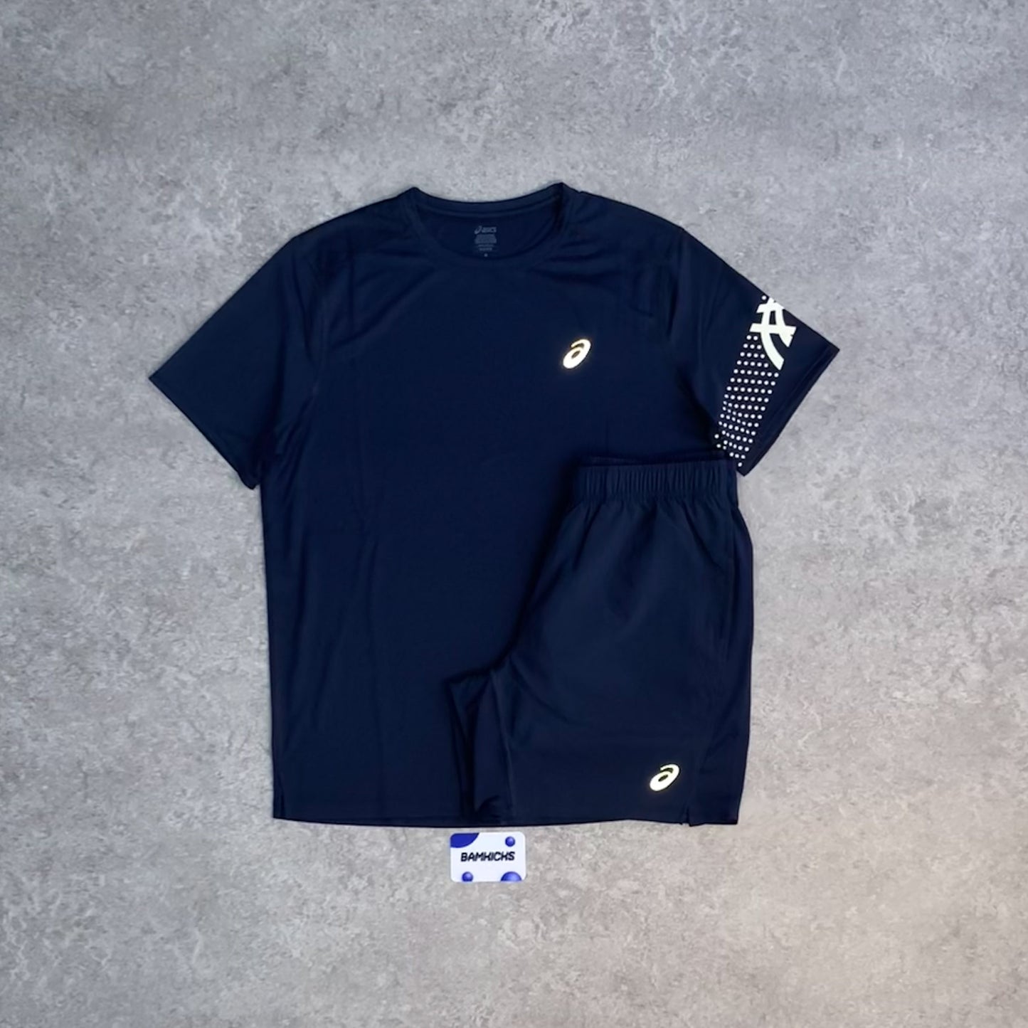Asics Icon T-Shirt & Shorts (7in) Set - Midnight Navy