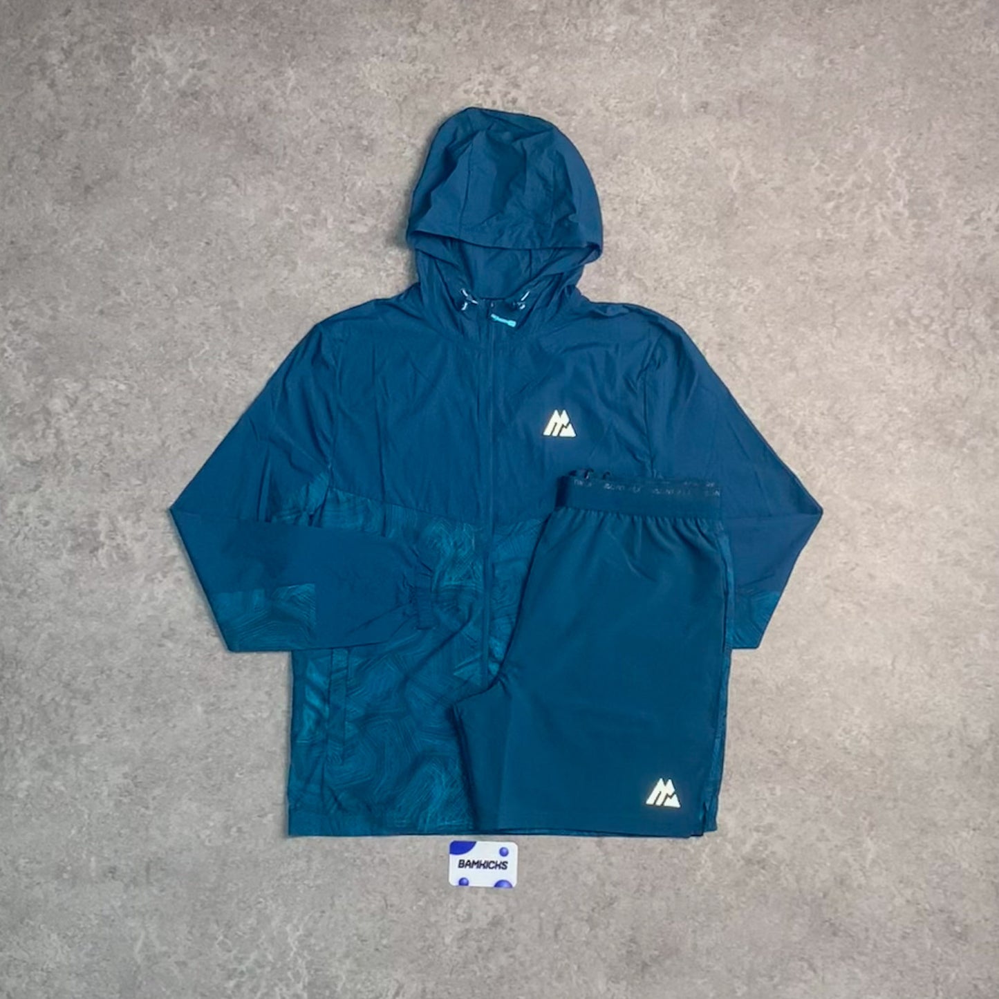 Montirex Geo Print Windbreaker & Short Set - Abyssal
