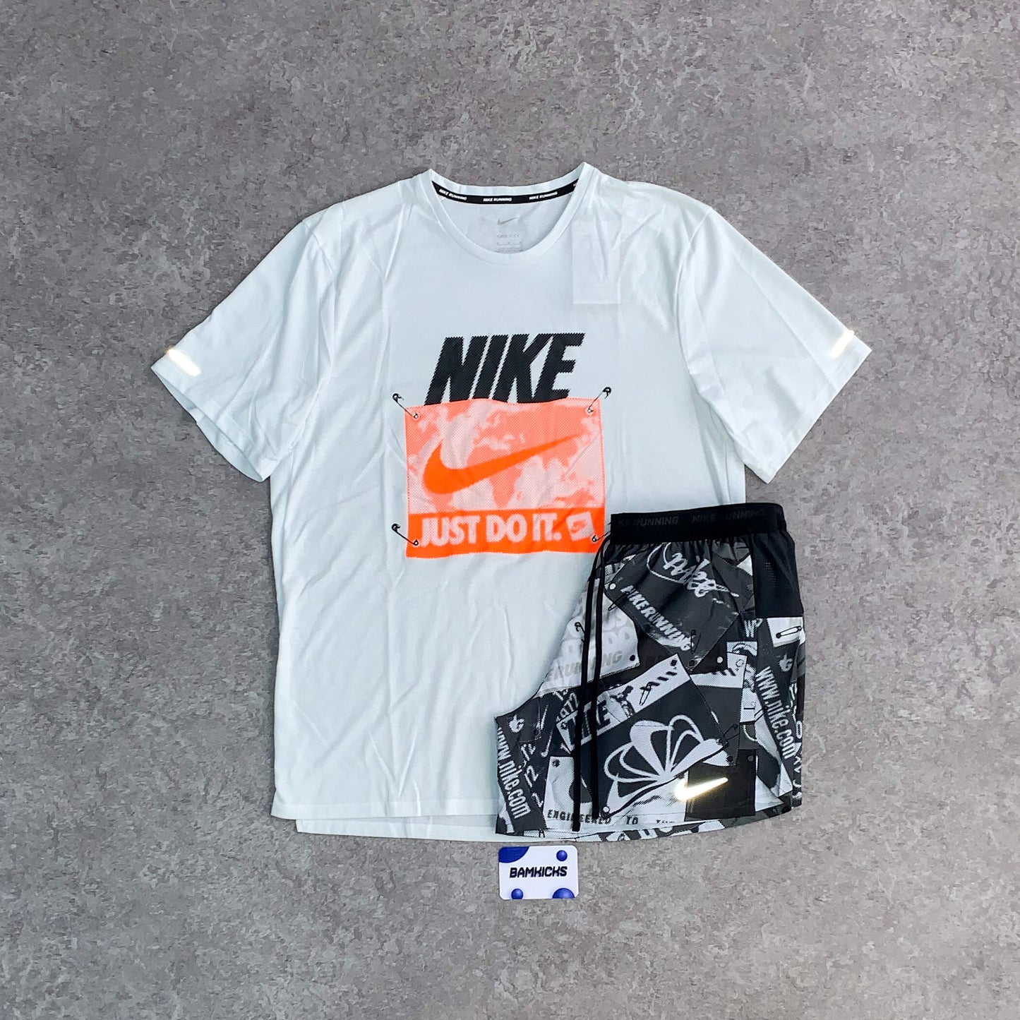 Nike Rise 365 Miler & Flex Stride Shorts (5in) Set - White/Black/Multi