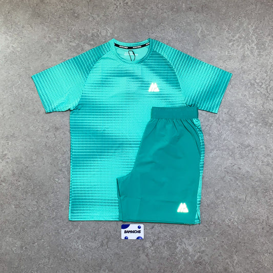 Montirex Peak Print T-Shirt & Short Set - Fluorite/Aruba