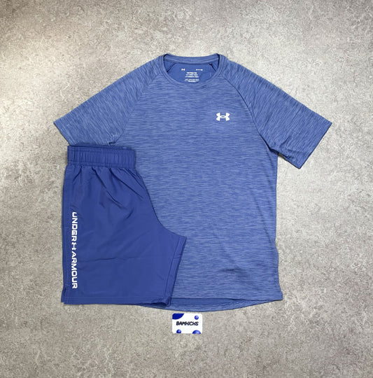 Under Armour Tech Textured T-Shirt & Wordmark Short Set - Starlight