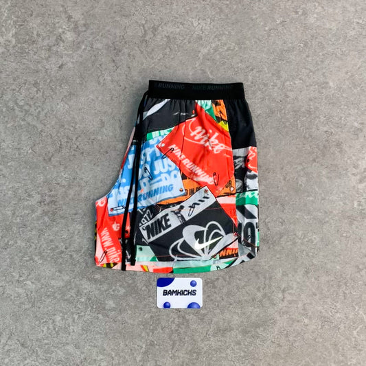 Nike Flex Stride Shorts (5in) - Total Orange/Multi