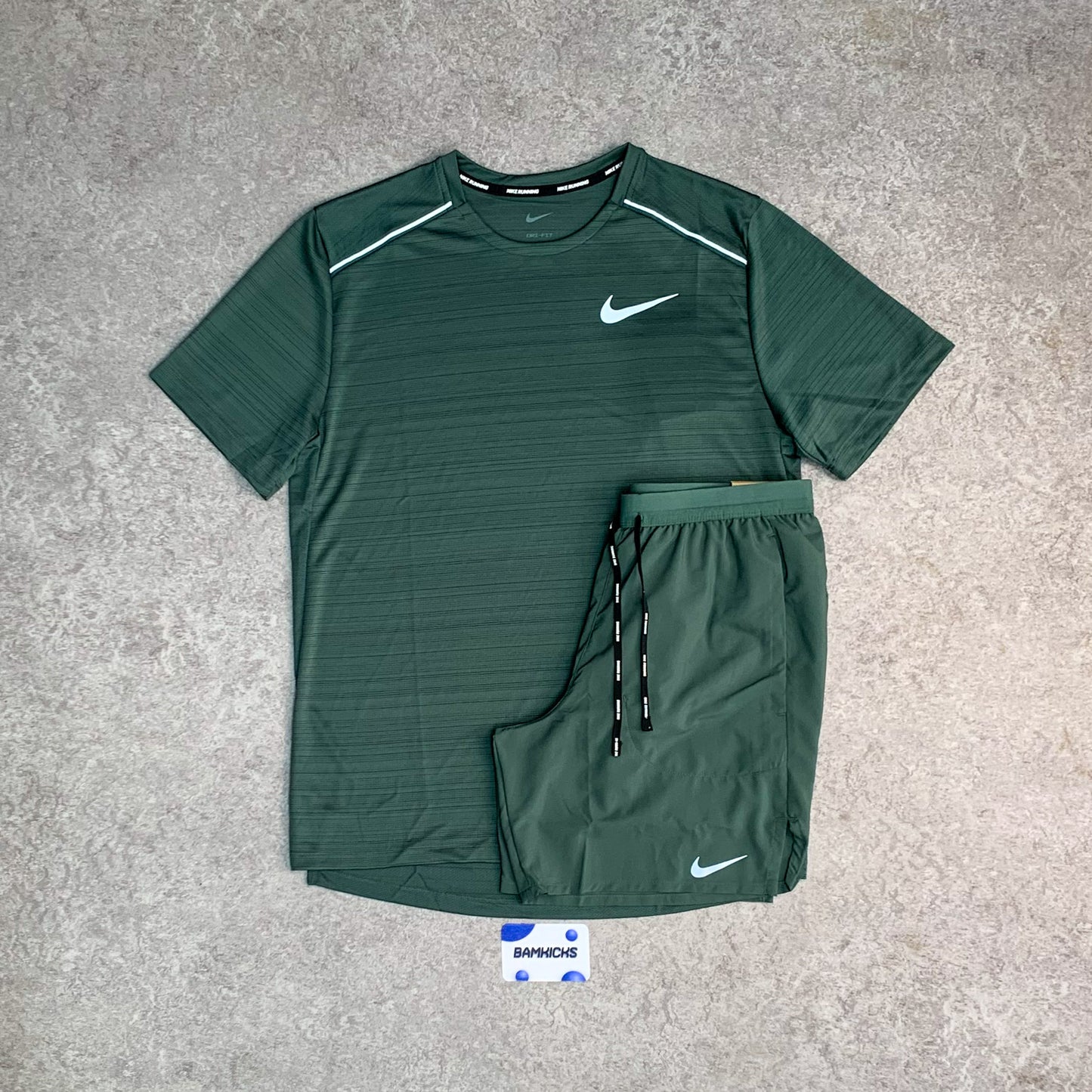 Nike Miler 1.0 & Flex Stride Shorts (7in) Set - Vintage Green