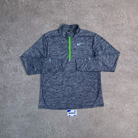 Nike Element 1.0 Half Zip - Grey/Volt