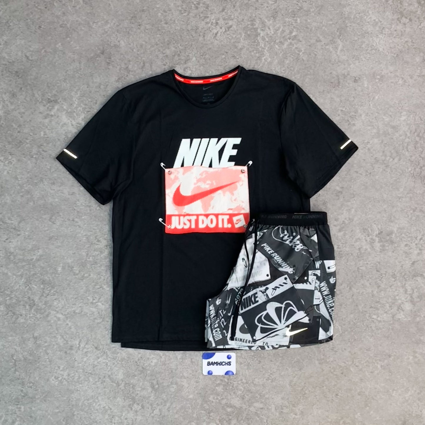 Nike Rise 365 Miler & Flex Stride Shorts (5in) Set - Black/Grey/Multi