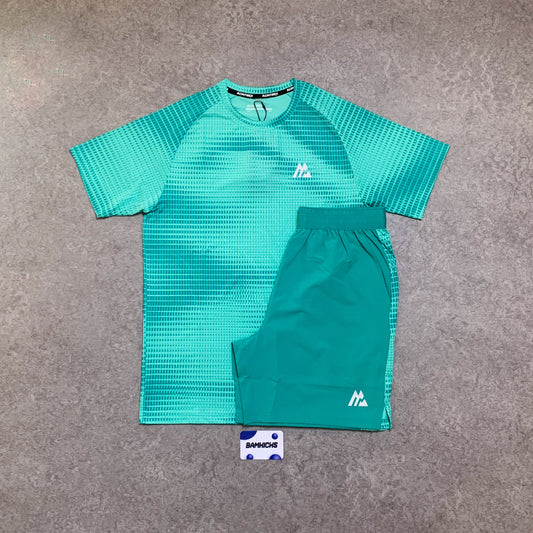 Montirex Peak Print T-Shirt & Short Set - Fluorite/Aruba
