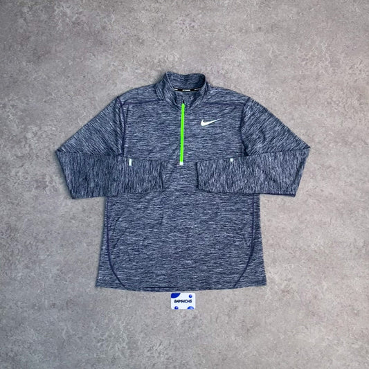 Nike Element 1.0 Half Zip - Grey/Volt