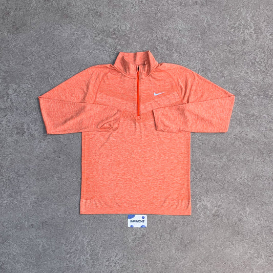 Nike Tech Knit Half Zip - Salmon/Coral
