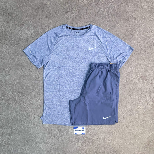 Nike Stride ADV Miler & Challenger Shorts (7in) Set - World Indigo/Lilac