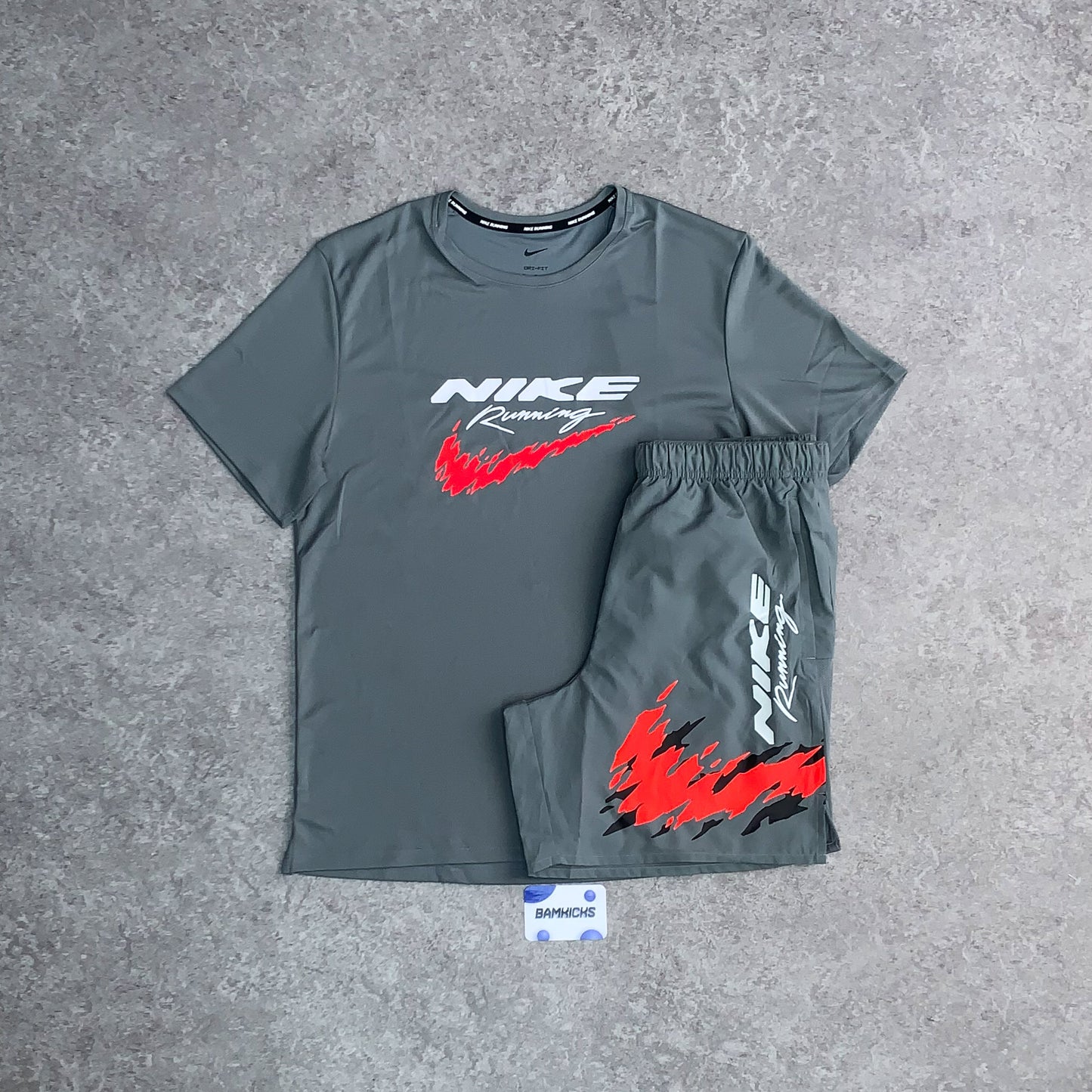 Nike Run Energy HBR Miler & Challenger Shorts (7in) Set - Grey