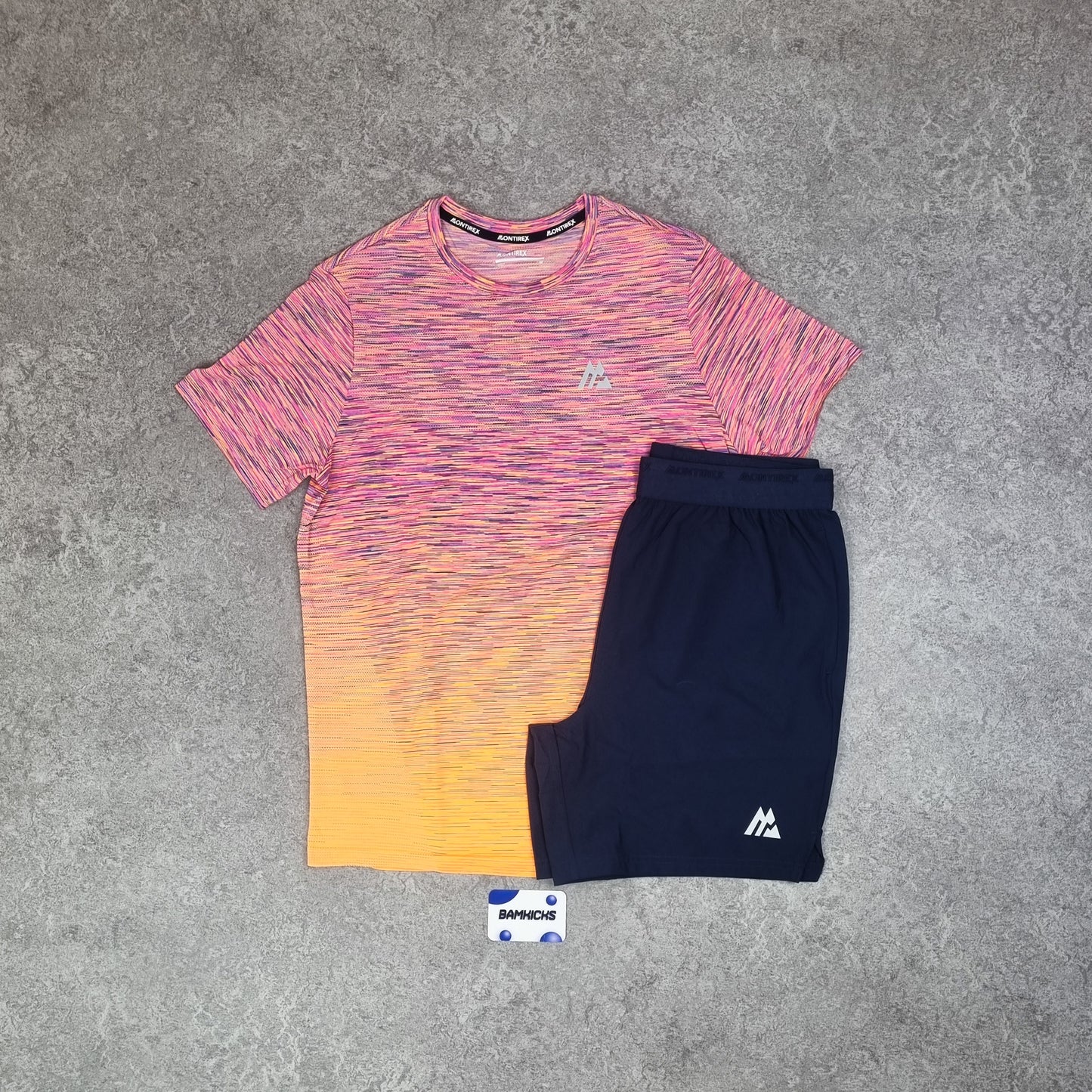 Montirex Trail Seamless T-Shirt & Short Set - Purple/Pink/Orange