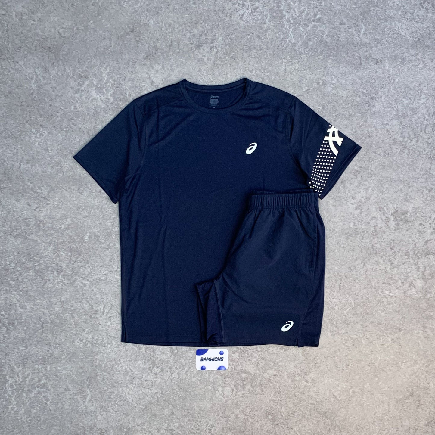 Asics Icon T-Shirt & Shorts (7in) Set - Midnight Navy