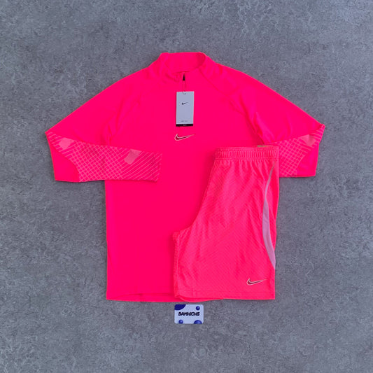 Nike Strike Quarter-Zip & Short Set - Hyper Pink