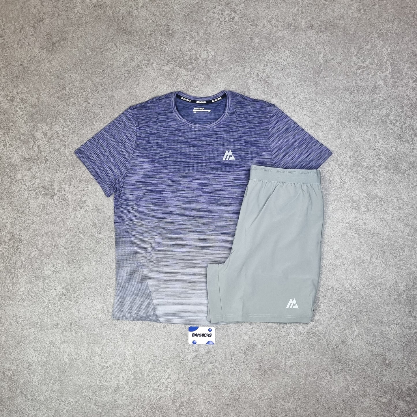 Montirex Trail Seamless T-Shirt & Short Set - Purple/Grey