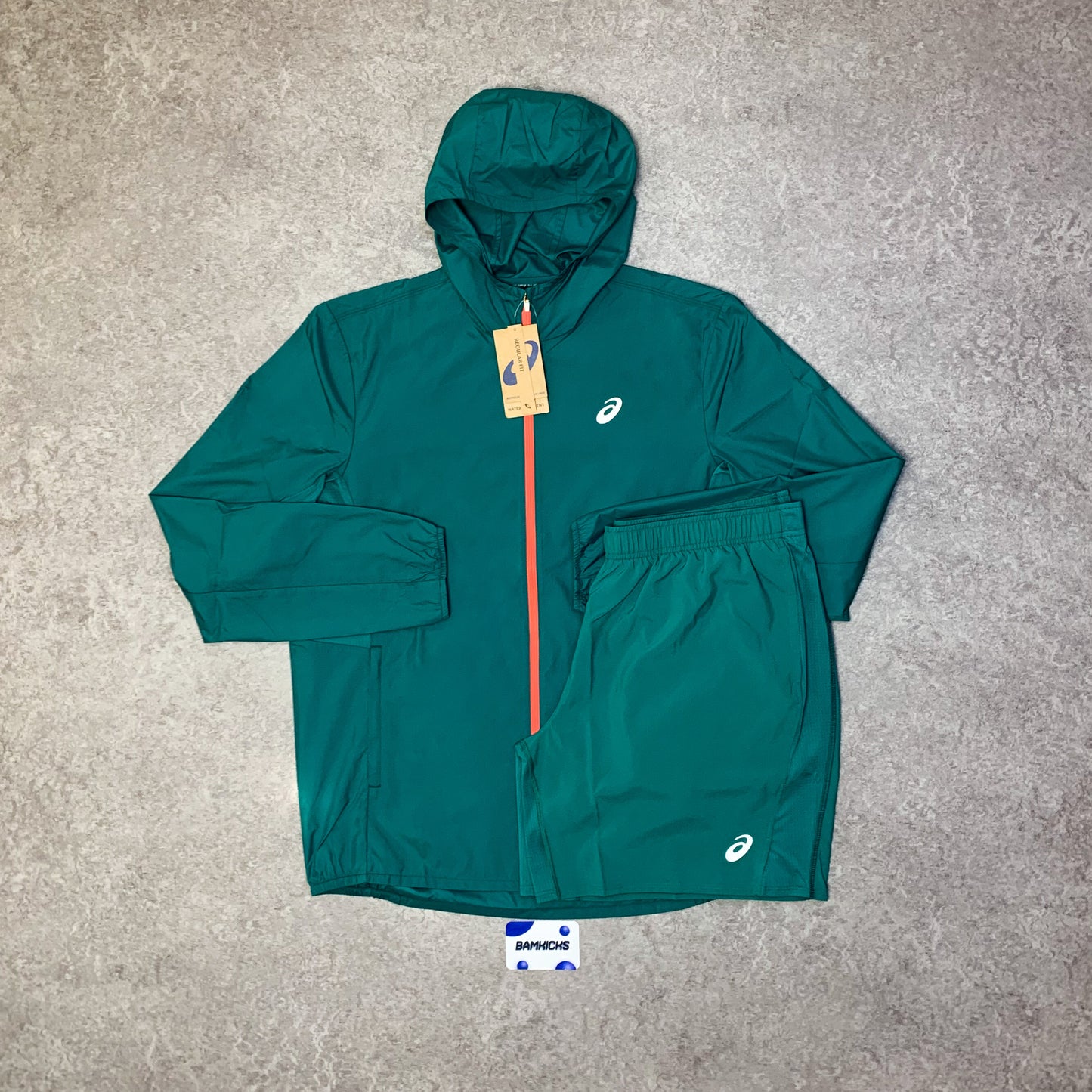 Asics Core Windbreaker - Teal/Rainy Lake