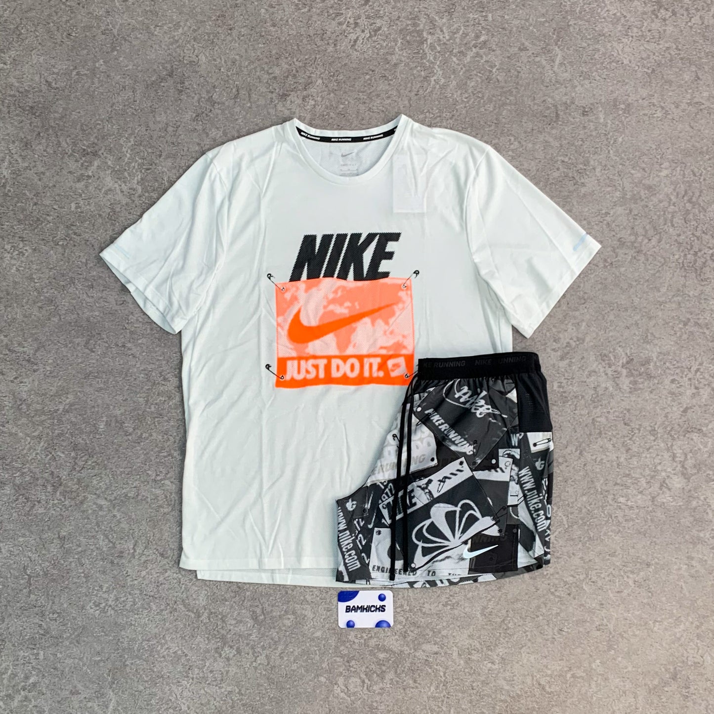 Nike Rise 365 Miler & Flex Stride Shorts (5in) Set - White/Black/Multi